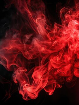 Abstract red smoke on black background