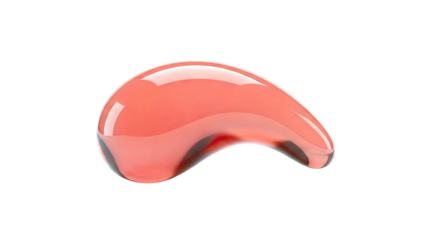 Translucent Red Amorphous Shape