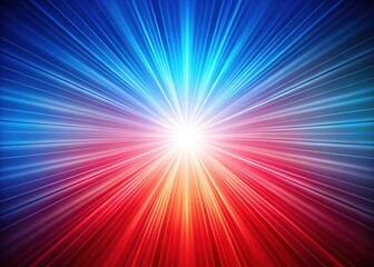 Obraz premium Gradual transition from red rays to blue glow creating a vibrant gradient effect in the background
