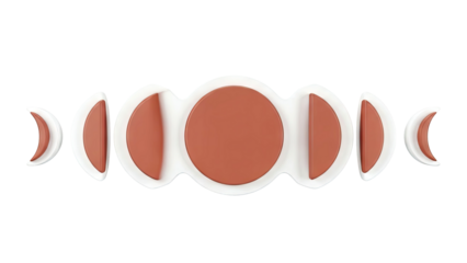 Abstract Geometric Moon Phases Artwork