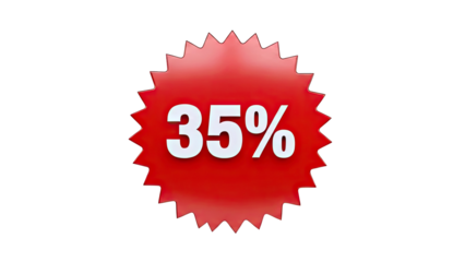 35 Percent Discount Badge