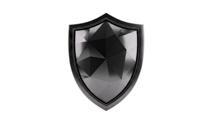 Black Polygonal Shield