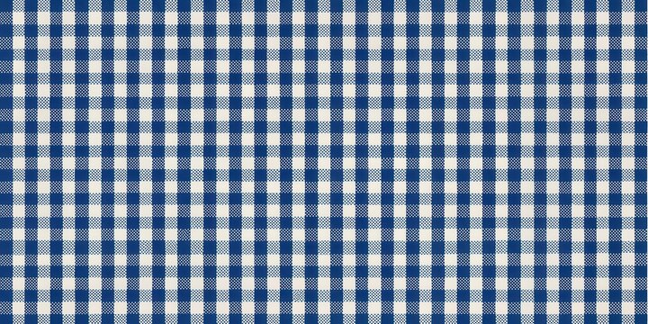 Dark blue gingham fabric with small white squares