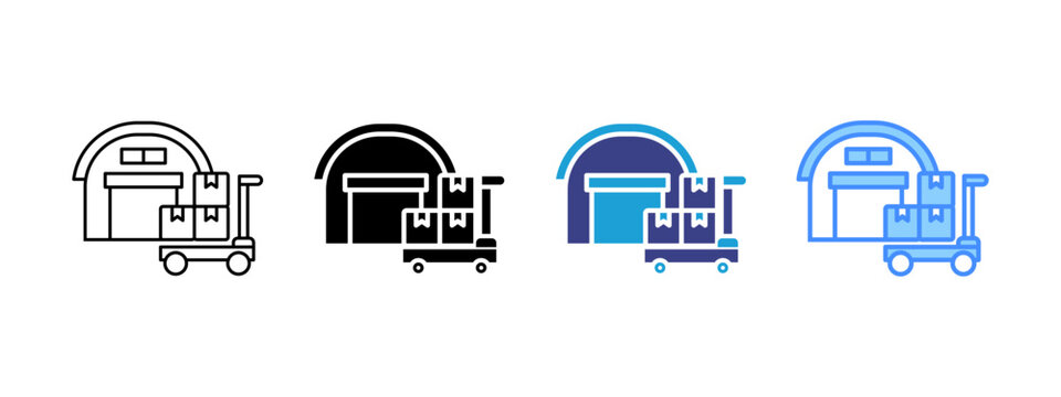 Procurement icon set multiple style collection