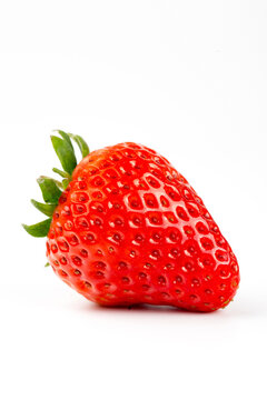 Fresh Red Strawberry on Clean White Background