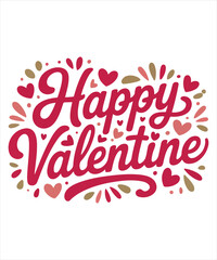 Happy Valentine Cute Love Lettering