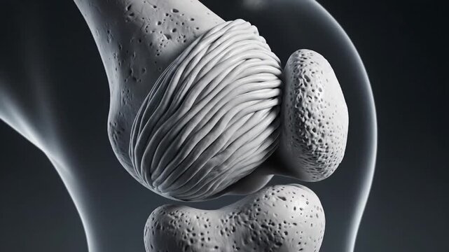 Cinematic Slow Motion Close Up of Human Medial Collateral Ligament Anatomy within Knee Joint Structure for Medical Education and Orthopedic Science Visualized in High Resolution Detail