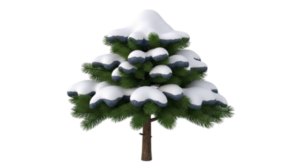 Snow-covered pine tree