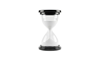 Hourglass with white sand and liquid