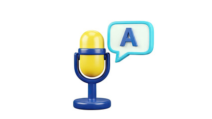 Microphone with speech bubble icon