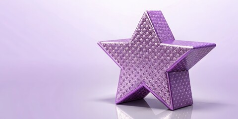 Obraz premium Purple block star with sparkling pastel seamless pattern