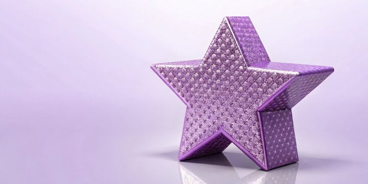 Purple block star with sparkling pastel seamless pattern