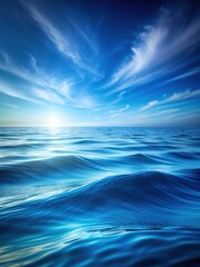 Obraz premium Calming ocean scene with abstract blue background and wave pattern movement