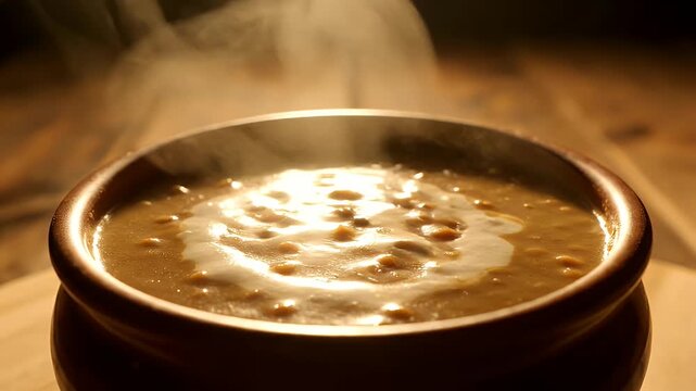 Steaming Hot Dal Makhni with Cream