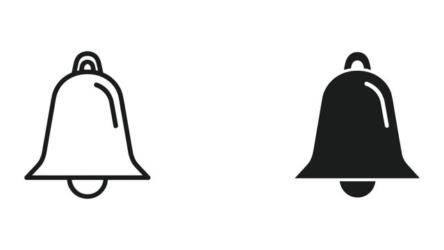Notification bell icon set