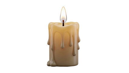Melting Candle with Flame