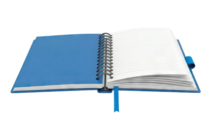 Blue Spiral Notebook with Lined Pages