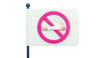 No Smoking Sign Flag