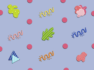  Cute geometric and organic shapes pattern