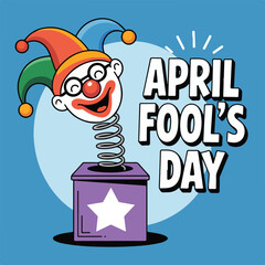 April Fools Day Joker Hat Illustration