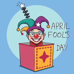 April Fools Day Joker Hat Illustration