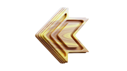 Stacked wooden arrows pointing left