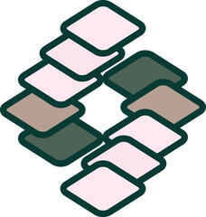 Geometric Hexagon Pattern with Parallelograms