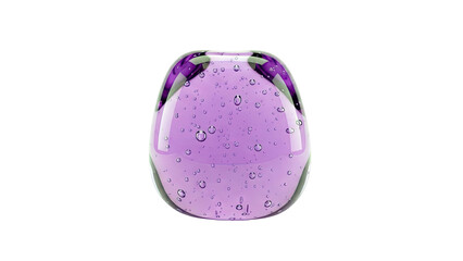 Purple glass orb with internal bubbles