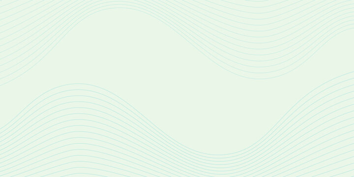 Asbtract smooth tosca color wave lines with smooth green background.  Dynamic motion flow modern graphic design. Vector illustration