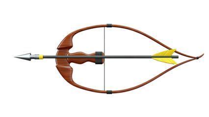 Bow and Arrow on White Background