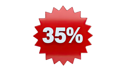 Red 35% Off Starburst Sale Tag