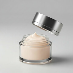 Premium Cosmetic Cream Jar with Metallic Cap