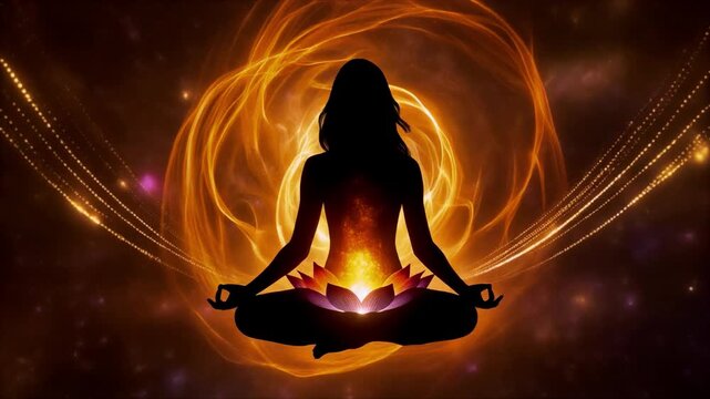 Swadhisthana Chakra Awakening: Ancient Yoga Tapacharya with glowing orange energy for Kundalini Jagran