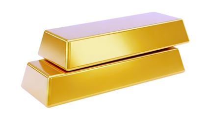 Two Shiny Gold Bars Stacked
