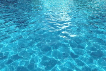 Obraz premium Radiant Aqua Blue Swimming Pool Water Reflecting Sunlight Creating Shimmering Patterns And Reflections With Clear Background