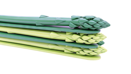 Stack of Green Asparagus Spears