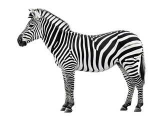 Zebra isolated on transparent background