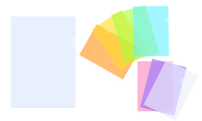 クリアファイルのセットのイラスト