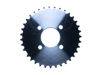 Metal sprocket isolated on white isolated on transparent background