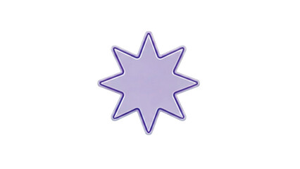 Obraz premium Purple 8-Pointed Star Shape on White Background