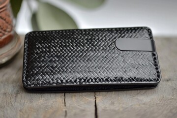 A stylish carbon fiber wallet with RFID protection