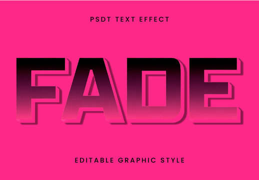 Black And Pink Halftone Gradient Text Effect Bold Display Fade Font