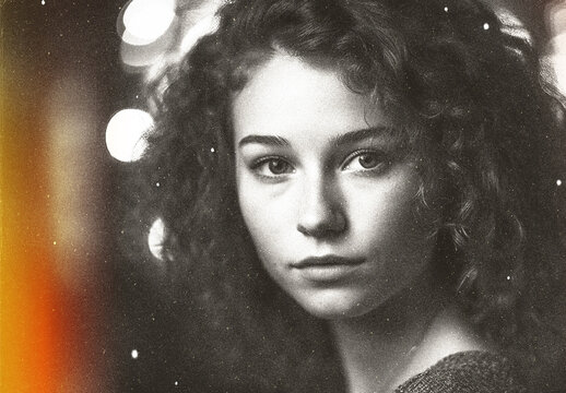 Black And White Film Grain Photo Effect