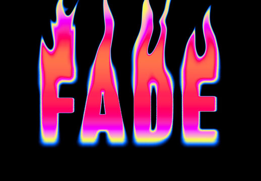 Colorful Melting Text Effect Fire Flame Psychedelic Font