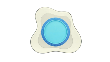 Abstract Blob Shape with Blue Circles
