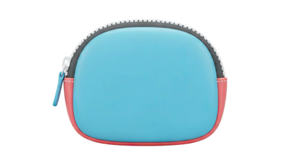 Blue and Pink Small Zippered Pouch