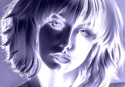 Silver Selective Glow Mapping Photo Effect