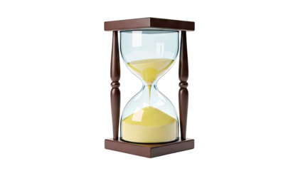 Hourglass with flowing sand