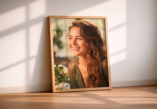 Wood Frame Wall Mockup