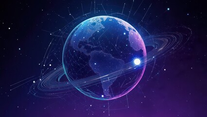 Digital Earth in space, rings and lines